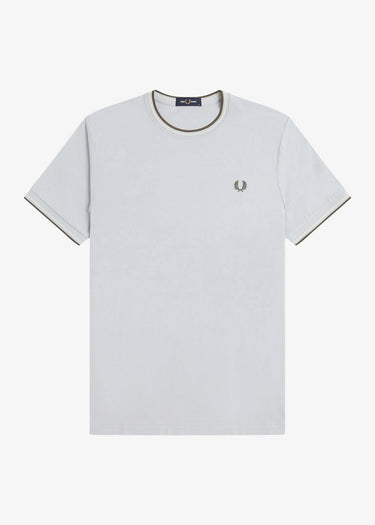 Fred Perry T-shirts Twin tipped t-shirt - dusky blue ecru laurel wreath green