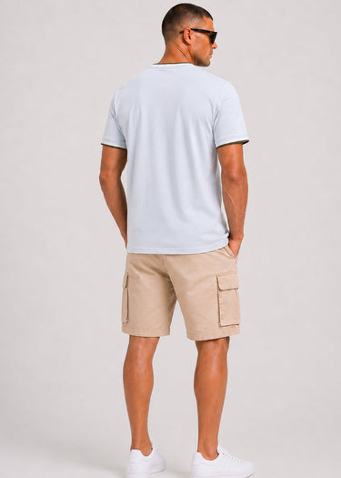Fred Perry T-shirts Twin tipped t-shirt - dusky blue ecru laurel wreath green