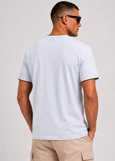 Fred Perry T-shirts Twin tipped t-shirt - dusky blue ecru laurel wreath green