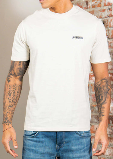 Napapijri T-shirts S small box ss - beige dimity