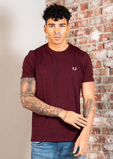 Fred Perry T-shirts Ringer t-shirt - oxblood