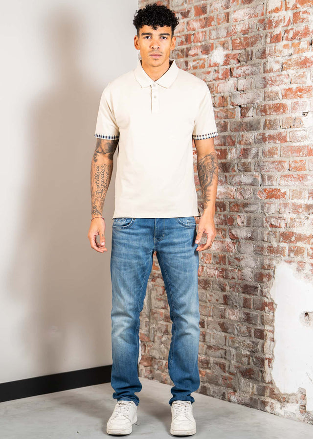 Aquascutum Polos Cc stretch piqué sleeve polo - beige