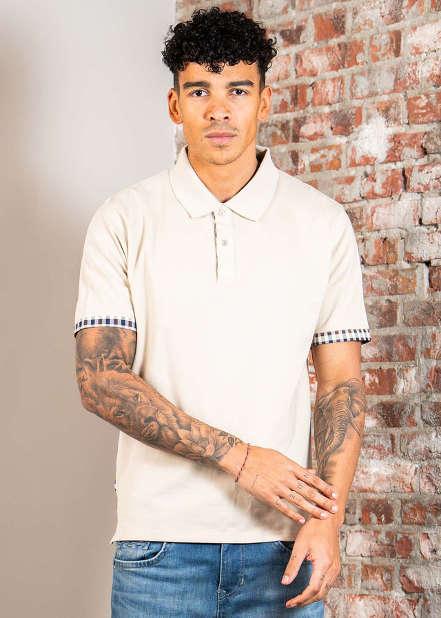 Aquascutum Polos Cc stretch piqué sleeve polo - beige