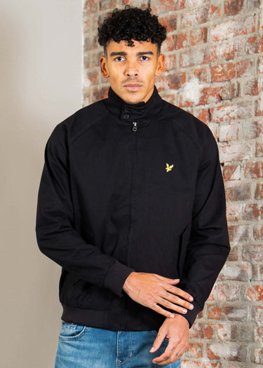 Lyle & Scott Jassen Cotton Harrington Jacket - Jet Black