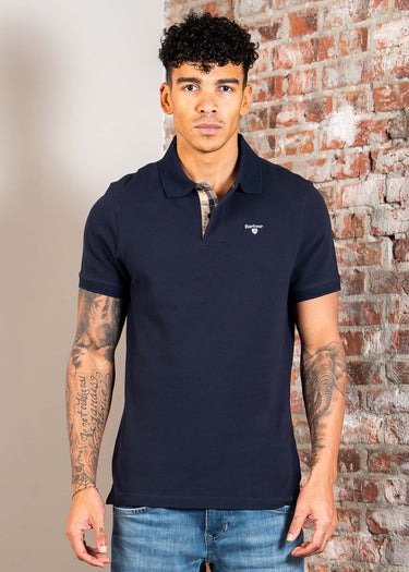 Barbour Polo's Barbour tartan pique polo - new navy