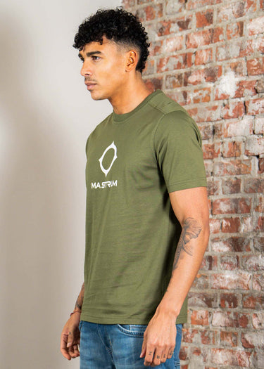 MA.Strum T-shirts Beam logo tee - bronze green