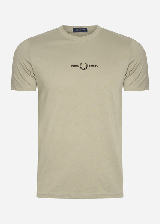 Embroidered t-shirt - warm grey