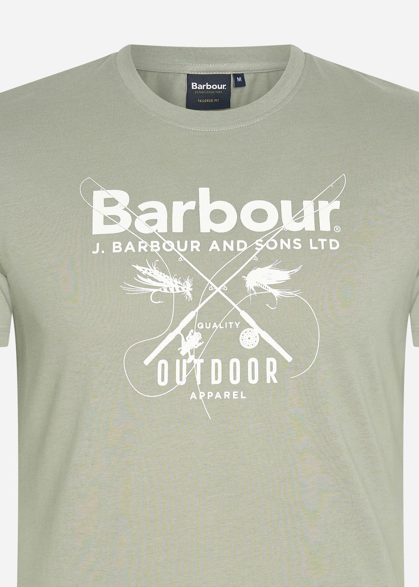 Barbour T-shirts  Fly tee - forest fog 