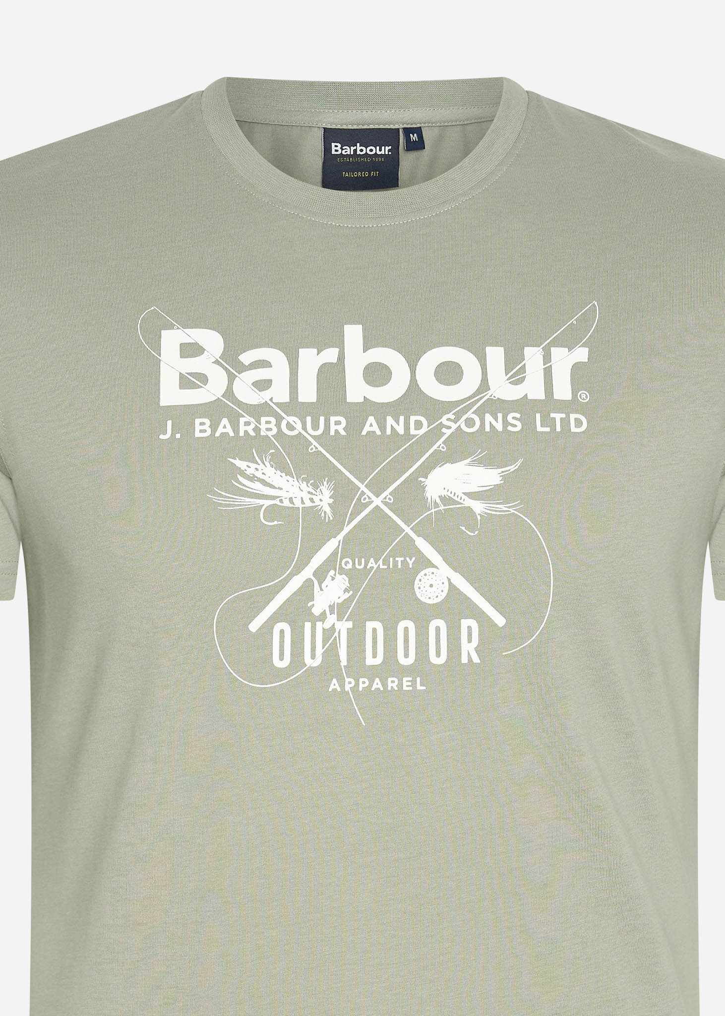 Barbour T-shirts  Fly tee - forest fog 