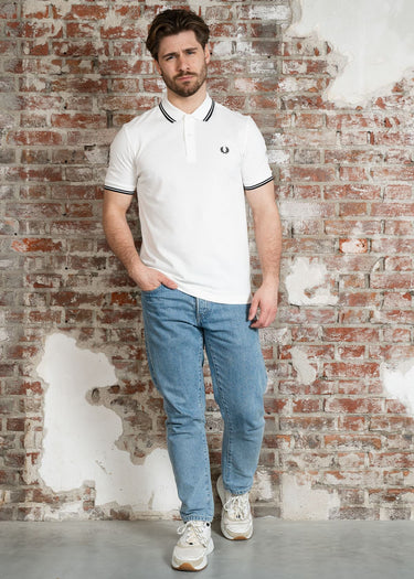 Fred Perry Polo's Twin tipped fred perry polo shirt- white