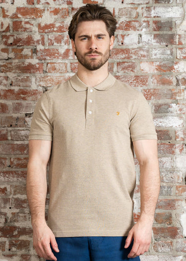 Farah Polo's Blanes ss polo - haxelnut marl