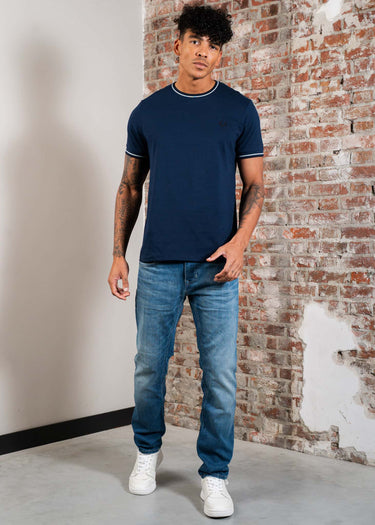 Fred Perry T-shirts Twin tipped t-shirt - Tennis Blue Silver Blue Navy