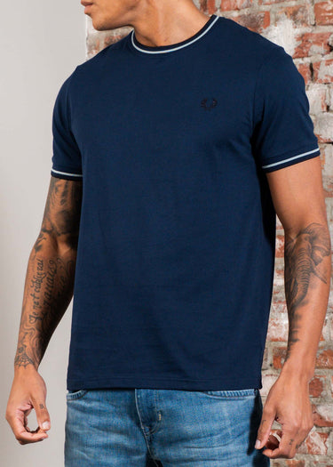 Fred Perry T-shirts Twin tipped t-shirt - Tennis Blue Silver Blue Navy