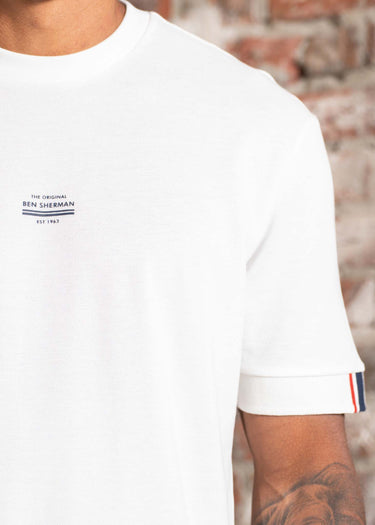 Ben Sherman T-shirts Tipped pique tee - snow white