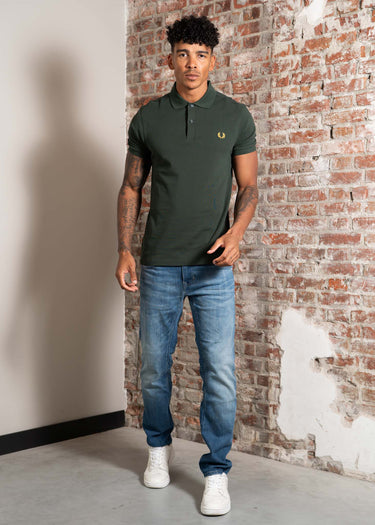 Fred Perry Polo's The fred perry polo shirt- court green honeycomb