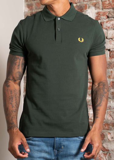 Fred Perry Polo's The fred perry polo shirt- court green honeycomb