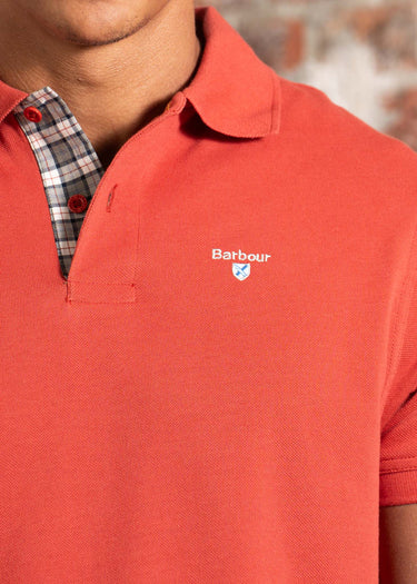 Barbour Polo's Barbour tartan pique polo shirt - red spice