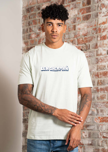 Ben Sherman T-shirts Music machine record press - light green