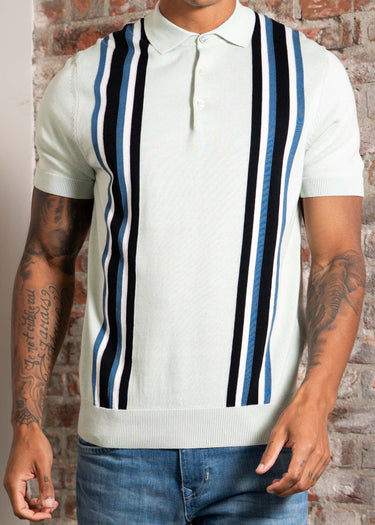 Ben Sherman Polo's Verticle stripe polo - light green