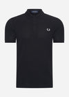 Fred Perry Polo's  Plain fred perry shirt - black white 