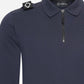 MA.Strum Polo's  Ls jersey zip polo - ink navy 