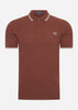 Fred Perry Polo's  Twin tipped fred perry shirt - whisky brown porridge marl porridge marl 