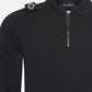 MA.Strum Polo's  Ls jersey zip polo - black 