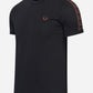 Fred Perry T-shirts  Contrast tape ringer t-shirt - black whisky brown 