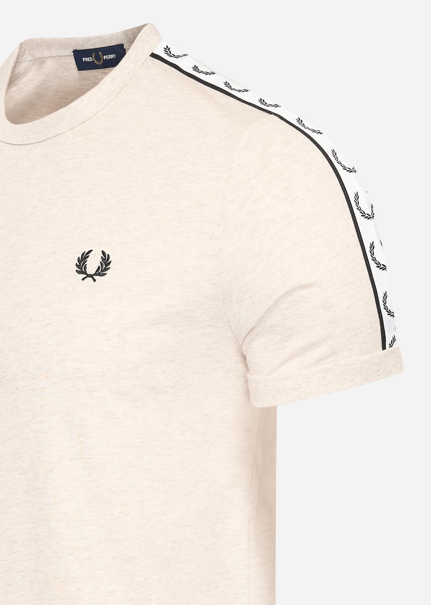 Fred Perry T-shirts  Taped ringer t-shirt - porridge marl 