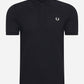 Fred Perry Polo's  Plain fred perry shirt - black silk peach 