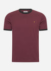 Farah T-shirts  Groves reg ringer - farah-red 