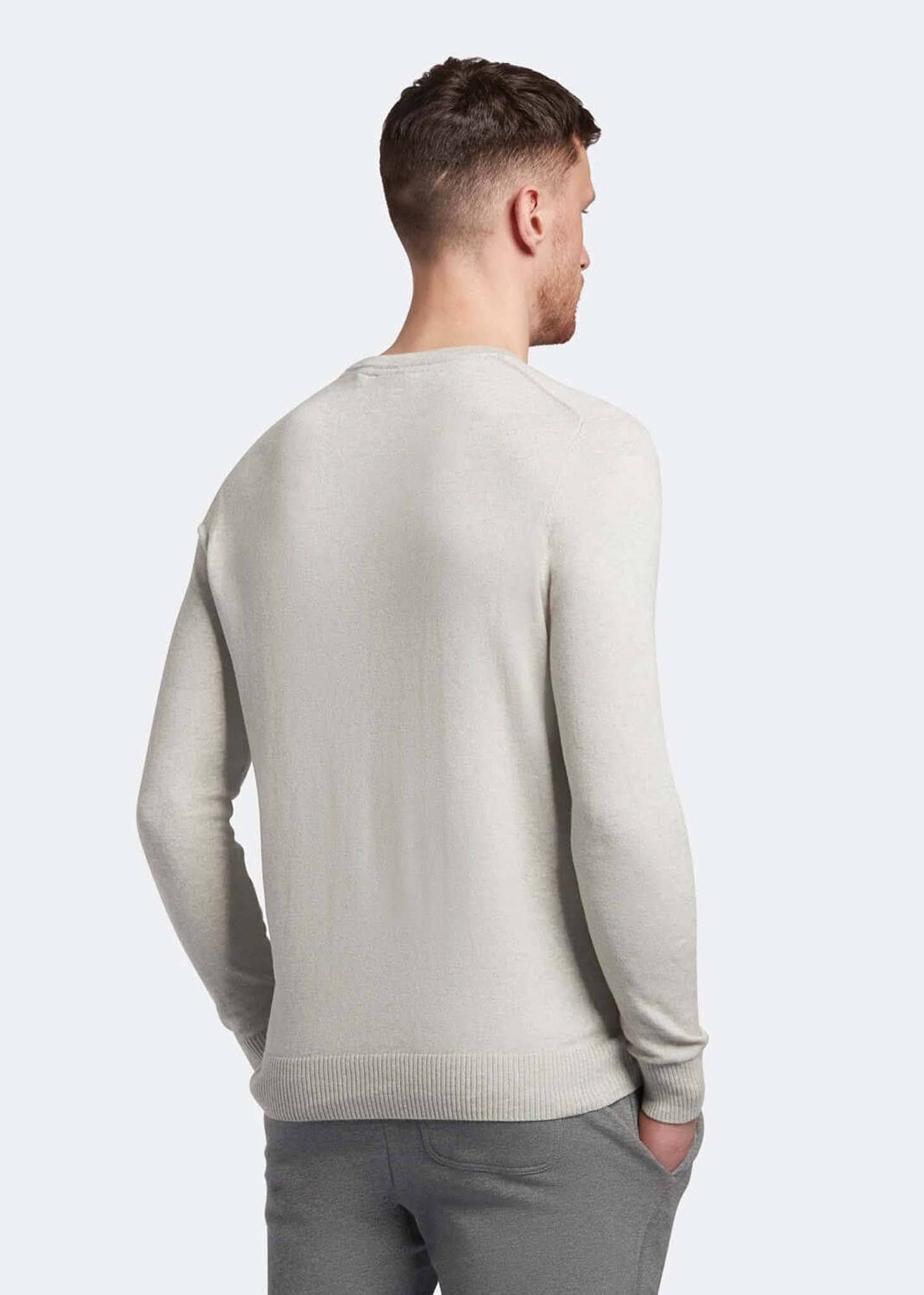 Lyle & Scott Truien Cotton merino crew neck jumper - light grey marl aw