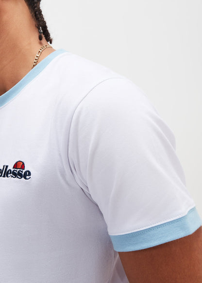 Ellesse T-shirts  Meduno tee - white light blue 