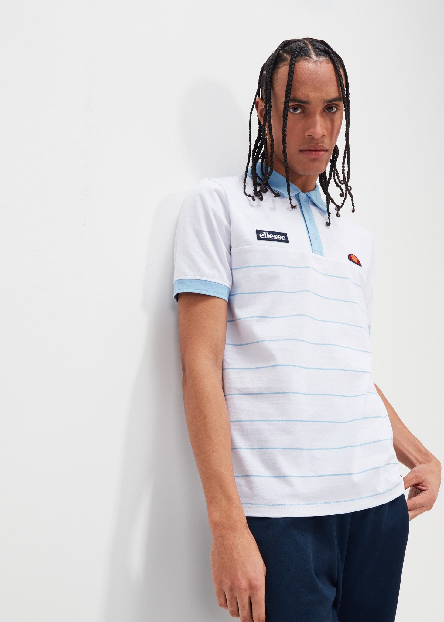 Ellesse Polo's  Tor polo - white light blue 