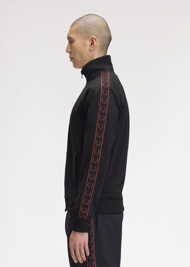 Fred Perry Vesten Contrast tape track jacket - black