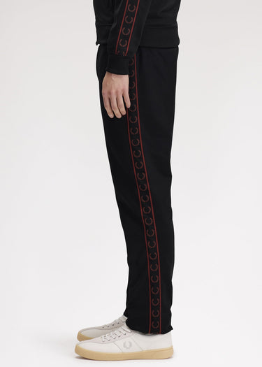 Fred Perry Broeken Contrast tape track pant - black