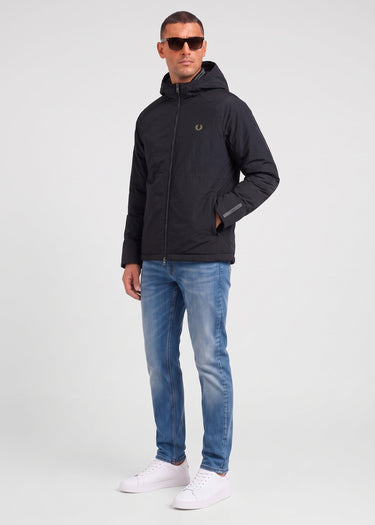 Fred Perry Jassen Fabric block padded jacket - black