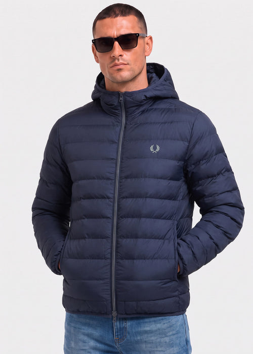Hooded insulated jacket - dark airforce