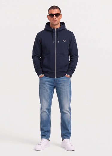 Fred Perry Vesten Hooded zip through sweatshirt - navy