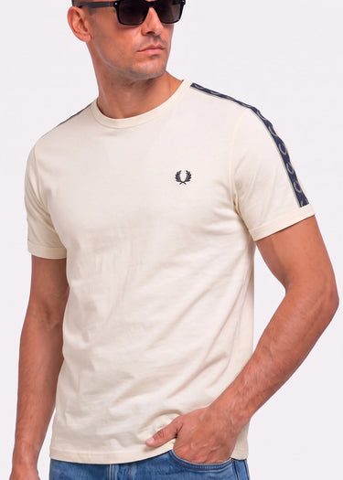Fred Perry T-shirts Contrast tape ringer t-shirt - ecru