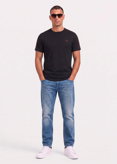 Fred Perry T-shirts Contrast tape ringer t-shirt - black