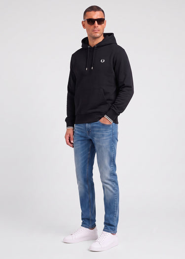 Fred Perry Hoodies Tipped hooded sweatshirt - black