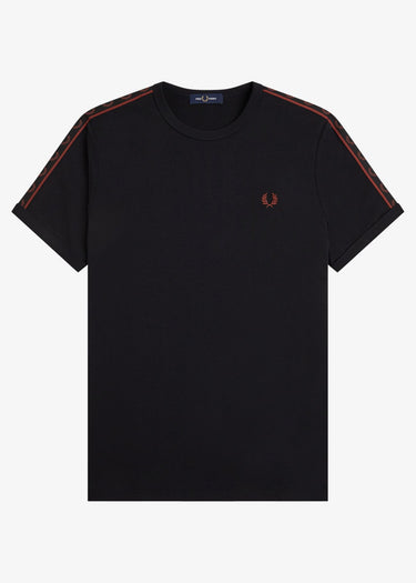 Fred Perry T-shirts Contrast tape ringer t-shirt - black