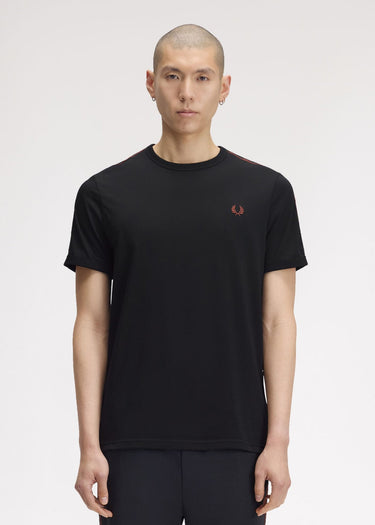 Fred Perry T-shirts Contrast tape ringer t-shirt - black