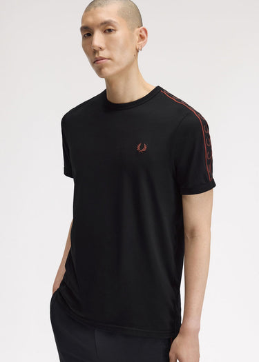 Fred Perry T-shirts Contrast tape ringer t-shirt - black
