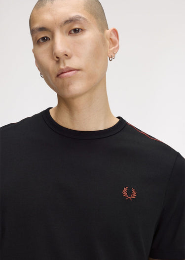 Fred Perry T-shirts Contrast tape ringer t-shirt - black