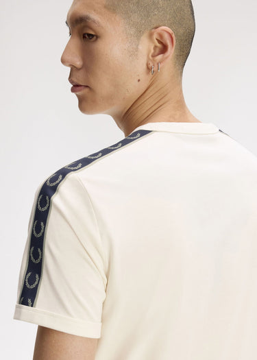 Fred Perry T-shirts Contrast tape ringer t-shirt - ecru