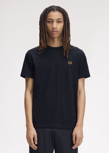 Fred Perry T-shirts Contrast tape ringer t-shirt - navy
