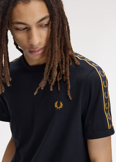 Fred Perry T-shirts Contrast tape ringer t-shirt - navy