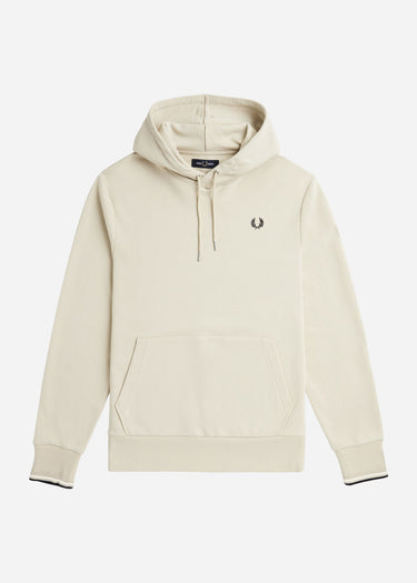 Fred Perry Hoodies  Tipped hooded sweatshirt - oatmeal black 